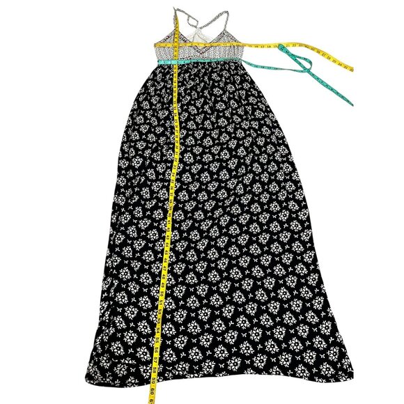 Love Sam Anthropologie Boho Floral Mixed Print Maxi Dress Small Empire Waist - Picture 11 of 11